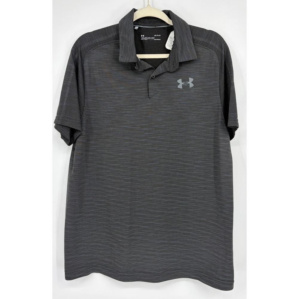 Under Armour Polo Golf Shirt Size Large Charcoal Gray